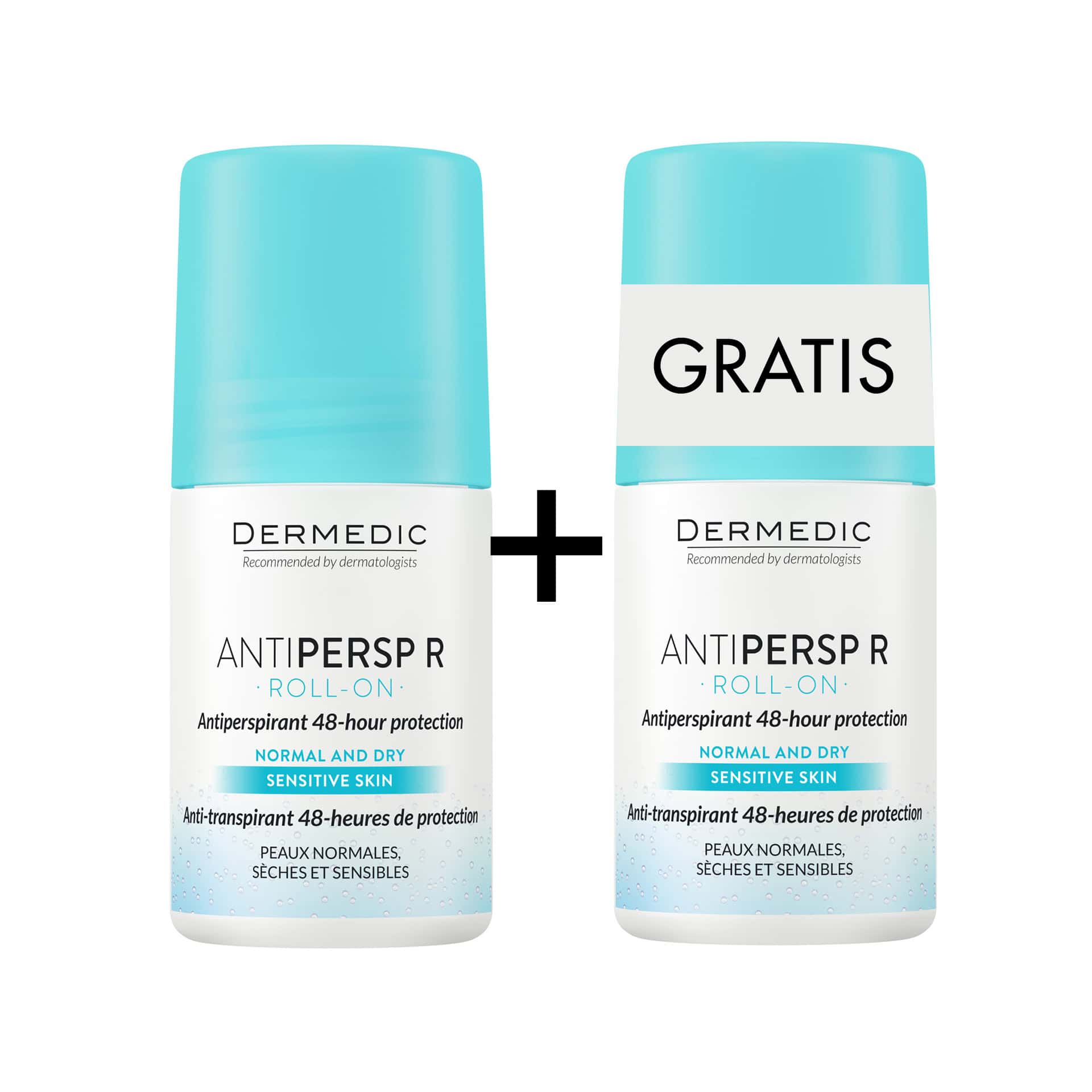 Dermedic Antipersp R Deo roll on 2x60 ml 1+1 GRATIS • Apoteka Monis