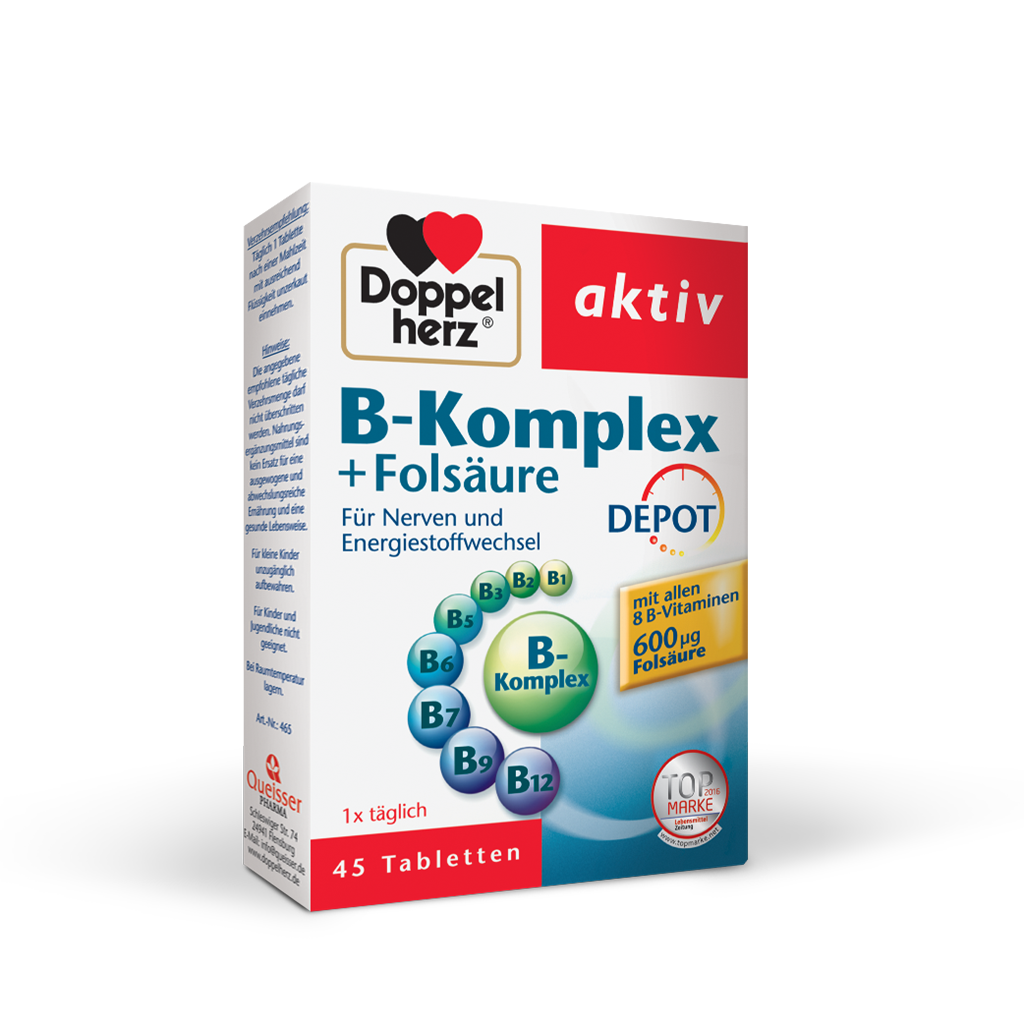 Doppelherz Aktiv B-Complex + Folna Kiselina Tablete A45 • Apoteka Monis