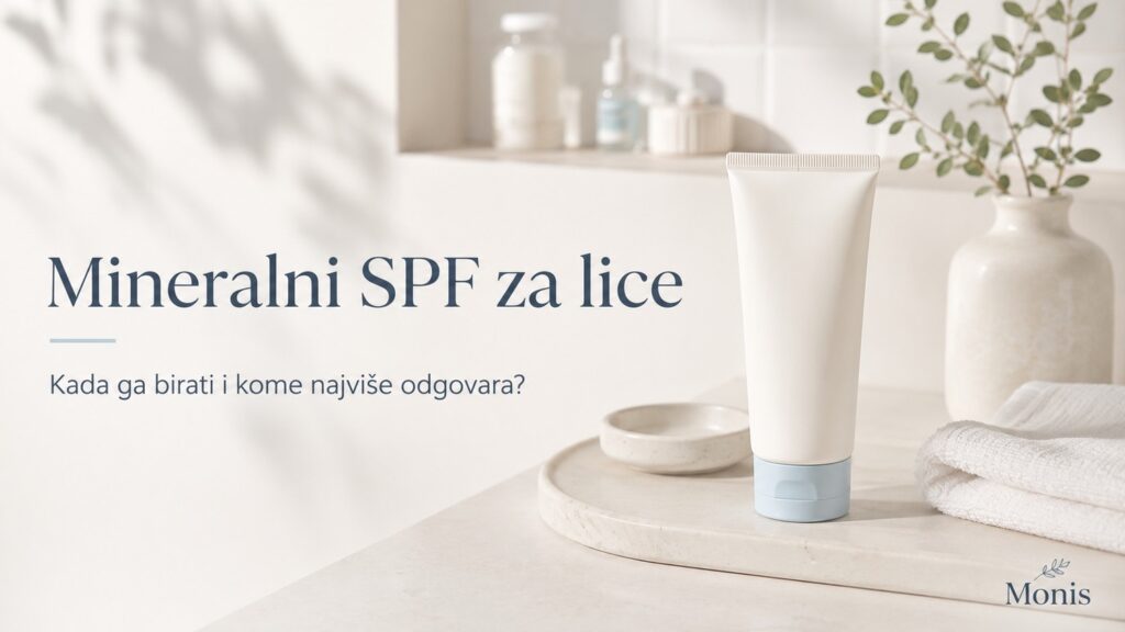 Naslovna fotografija za blog o mineralnom SPF-u za lice.