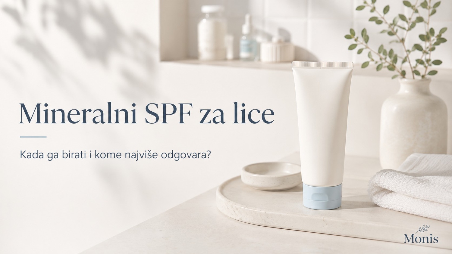 Naslovna fotografija za blog o mineralnom SPF-u za lice.